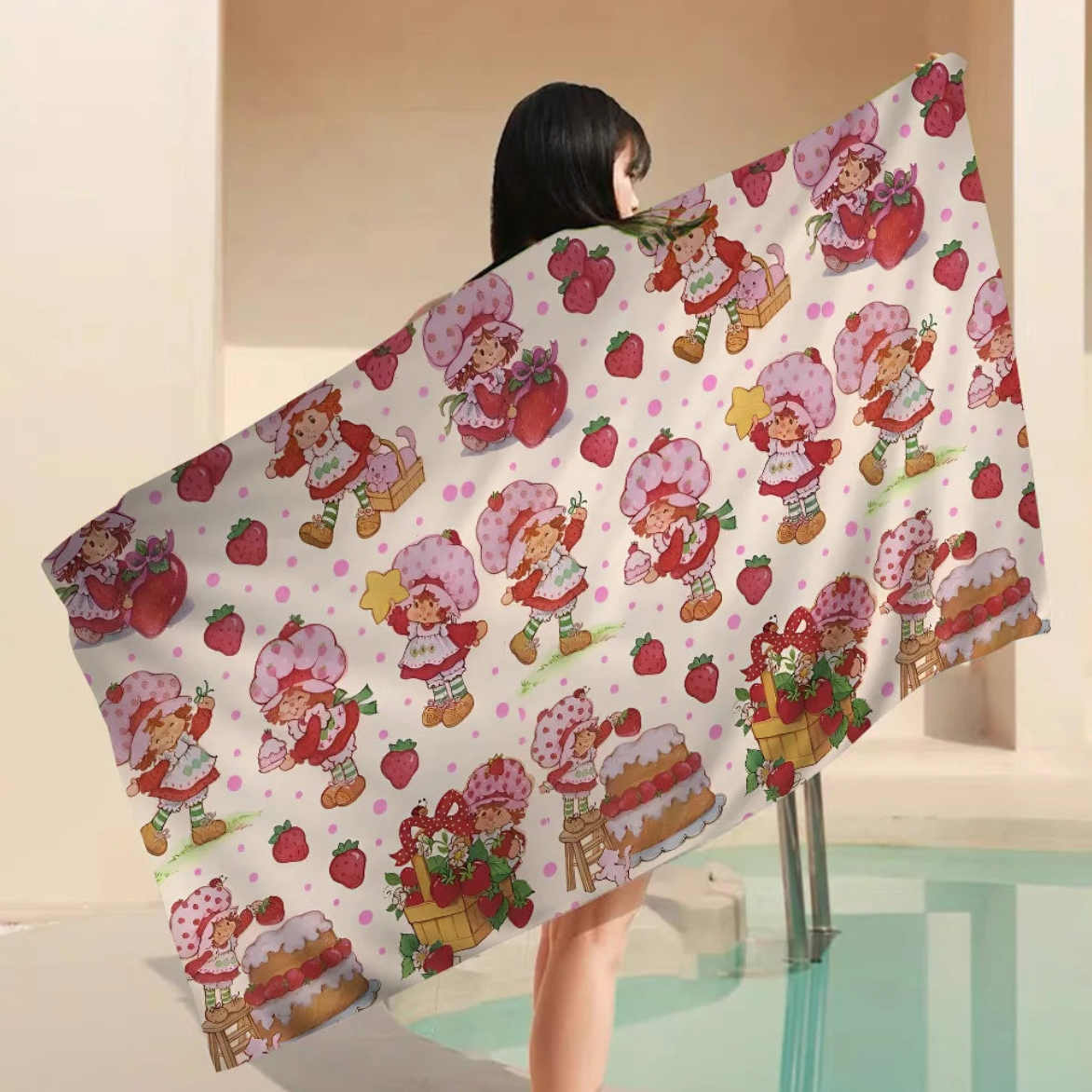 Strawberry Shortcake Antique Bath Towel